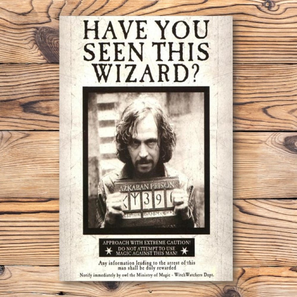 Harry Potter Azkaban Prison Wanted Poster Sirius Black Refrigerator Magnet